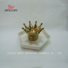 Nouvelle arrivée organisateur de bijoux en céramique plat support artisanat cadeau, support à bijoux