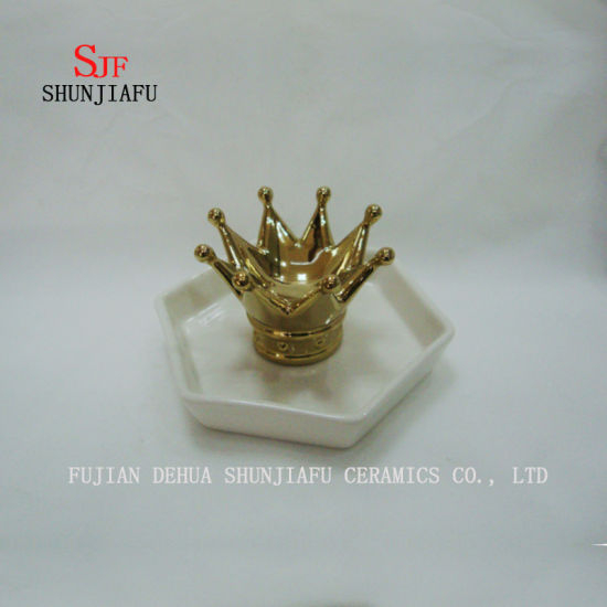 Nouvelle arrivée organisateur de bijoux en céramique plat support artisanat cadeau, support à bijoux