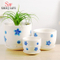Pot de fleurs en céramique forme ronde lot de 3