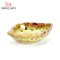 Cuillère de dégustation en porcelaine de couleur blanche de plat de sauce en céramique en forme de cuillère