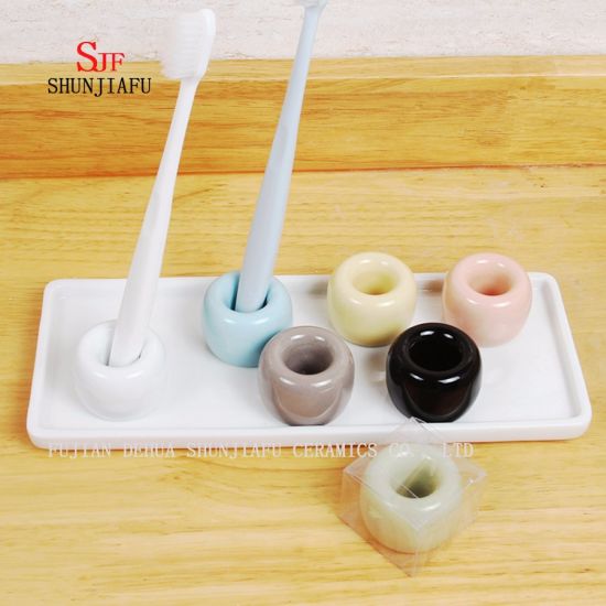 Mini porte-brosse à dents en céramique anneau de support de brosse à dents en porcelaine
