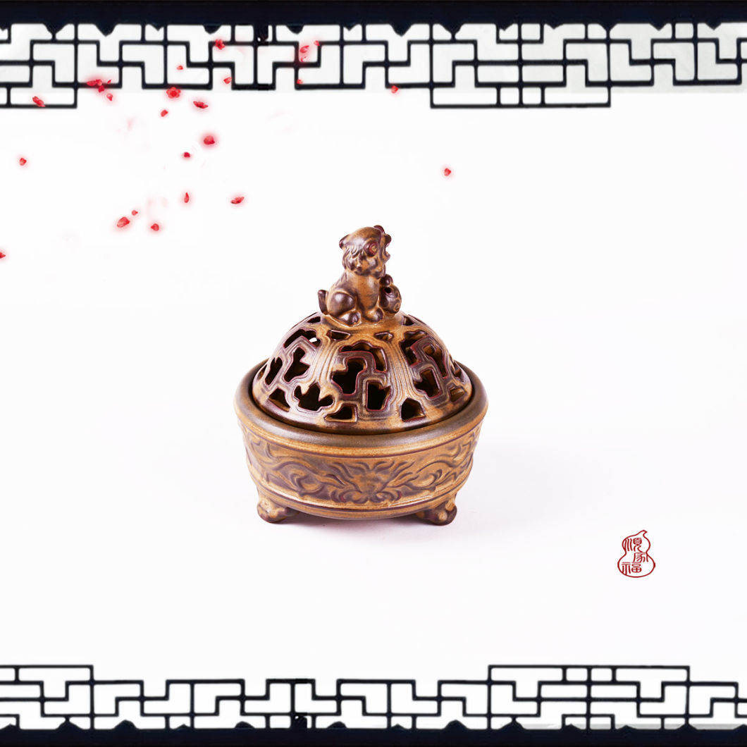 Un seul br&ucirc;leur d'encens Lion Encensoir de br&ucirc;leur d'encens de style classique