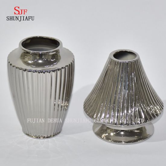 Vase en céramique de galvanoplastie, cadeau idéal pour la fête, le mariage, la maison, le spa