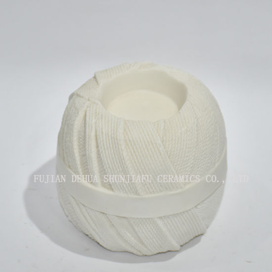 2017new! Nouveau! Nouveau! Bougeoir de Noël en forme de boule de chandail en céramique