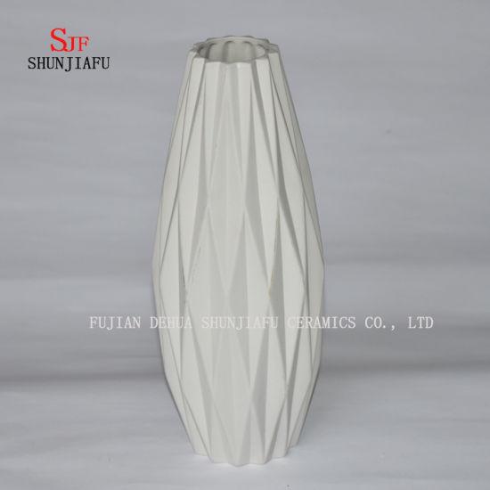 Vase en céramique Origami simple / Arrangement de fleurs / Idées de salon Accessoires pour la maison / Vase d'ornements en céramique / M
