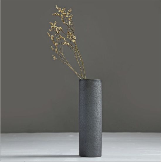 Vase noir en céramique de forme spéciale de personnalité de la mode moderne
