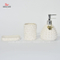 Ensemble d'accessoires de salle de bains en céramique blanche de 3 pièces /, gobelet, porte-savon et distributeur