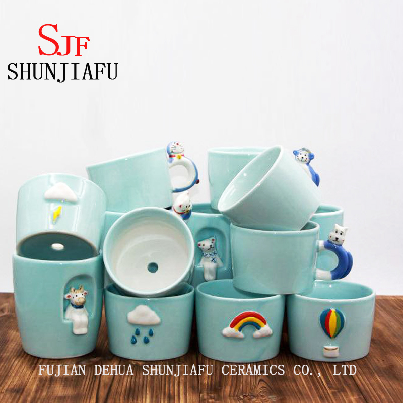 Pot de fleurs en c&eacute;ramique pour petites plantes succulentes de cactus (arc-en-ciel)