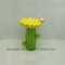Assiettes en céramique de fleurs de cactus avec oiseau