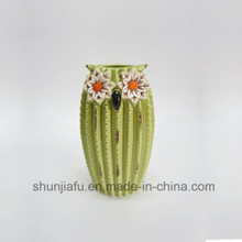 Vase de Type Cactus Vert Décoration Céramique