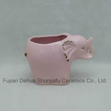 Pot de fleurs de type éléphant en céramique pour la décoration de jardin
