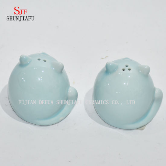 Bougeoirs en céramique de forme de chat / salière et poivrière / cadeau