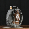 Ameublement décoration céramique noir or noir guanyin encensoir refoulement bouddha Statue artisanat cadeaux