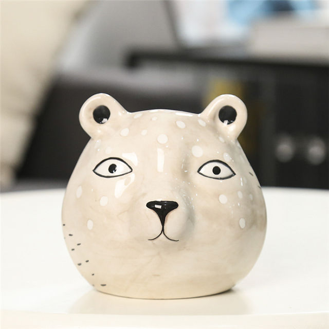 Pot de fleurs en céramique design animal