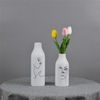 Décoration de la maison travail manuel dessin visages expression image peinte visages abstraits vase en céramique décoratif