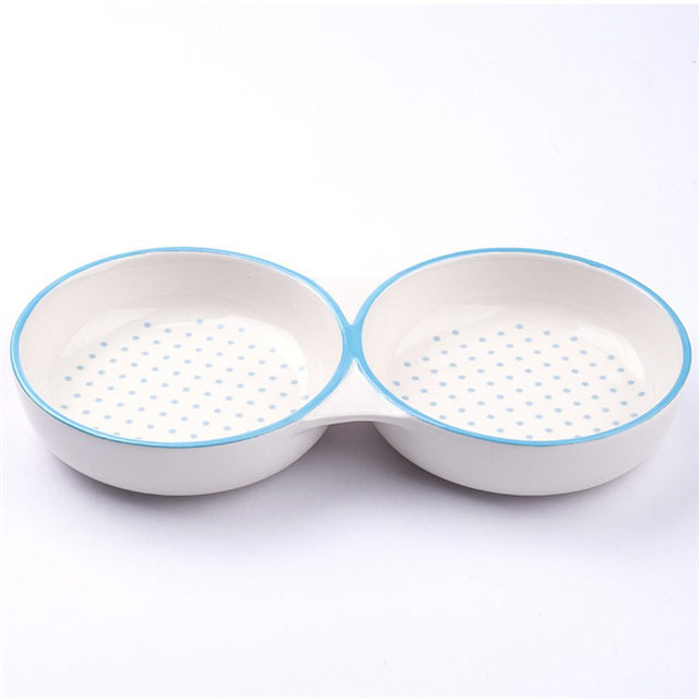Impression de fond de bol Motif de pieds de chien Motif d'os de poissonDouble bol bol pour chien