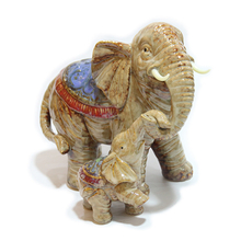Ornement Animal Éléphant En Céramique Éléphant Coloré Tire Bébé Éléphant