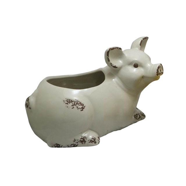 pot de fleurs en céramique design style cochon en céramique