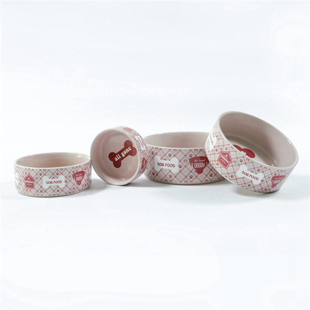Taille personnalisée créative mignon animal de compagnie chien bol chien tête conception céramique chien bol bol d'eau en céramique