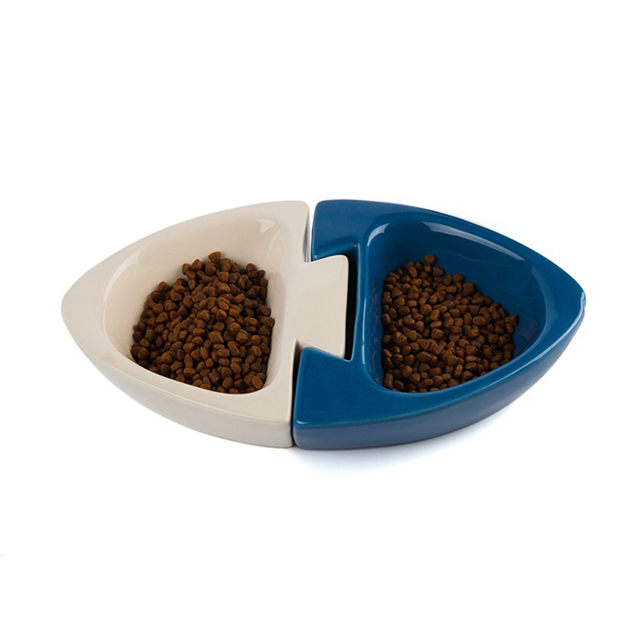 Bassin de nourriture pour animaux de compagnie deux en un bassin de nourriture pour chien détachable bassin de nourriture pour chat en céramique