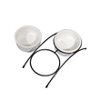 Bol pour chien de compagnie bol pour chat table à manger cadre en fer Double bol bol pour chien en céramique bol de nourriture pour chat bol de nourriture pour chat