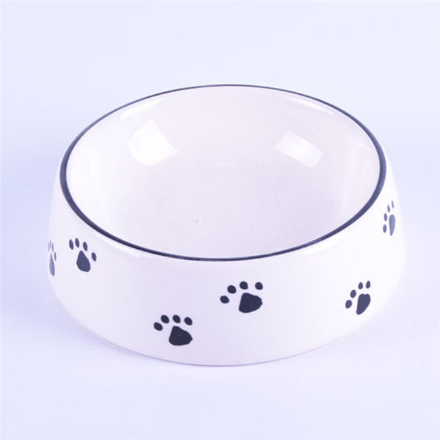 Lola Exclusive Use White Ceramic Pet Feeder Bol pour chien en céramique