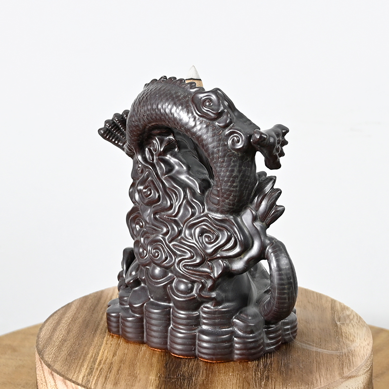 Dragon en céramique Waterfall Fack Flow Burner Production Production