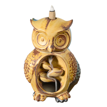 Brown Owl Statue Style Design Cons encens Brûleur d'encens de débit en céramique
