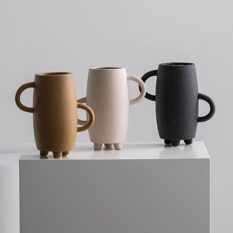 Conception créative Ornements de décoration de bureau Vases en céramique