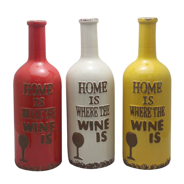Vase de bouteille de vin en céramique Vase en céramique