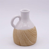 Grain de bois simple de vase de Tableau de mode de décoration à la maison avec le vase en céramique de poignée