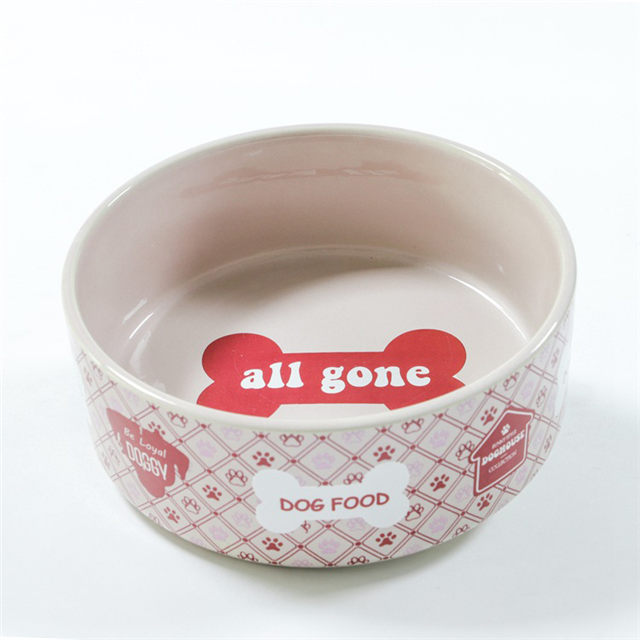 Taille personnalisée créative mignon animal de compagnie chien bol chien tête conception céramique chien bol bol d'eau en céramique