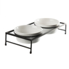 Bol pour chien de compagnie bol pour chat table à manger cadre en fer Double bol bol pour chien en céramique bol de nourriture pour chat bol de nourriture pour chat
