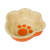 Bol pour chien en céramique rose avec pieds de chien