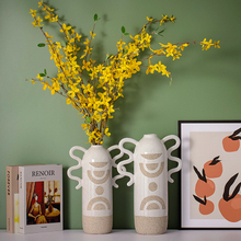 Vases en céramique Binaural Style Design Fleur disposition de contenant un contenu décoration de mobilier de maison