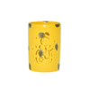Lanternes de bougies en céramique de glaçure jaune de bonhomme de neige de Noël évidé