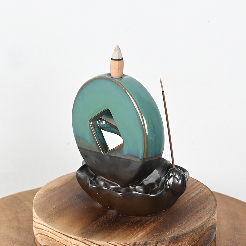 Céramique cascade Backflow Encens Burner Style Céramique Lotus