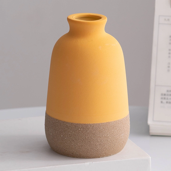 Vase en céramique minimaliste moderne Vase en céramique - Vase de fleurs de style scandinave pour le salon