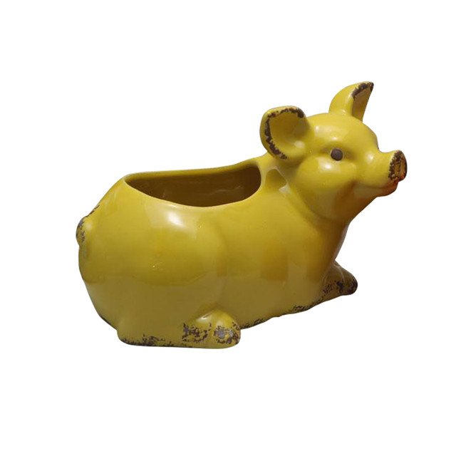 pot de fleurs en céramique design style cochon en céramique