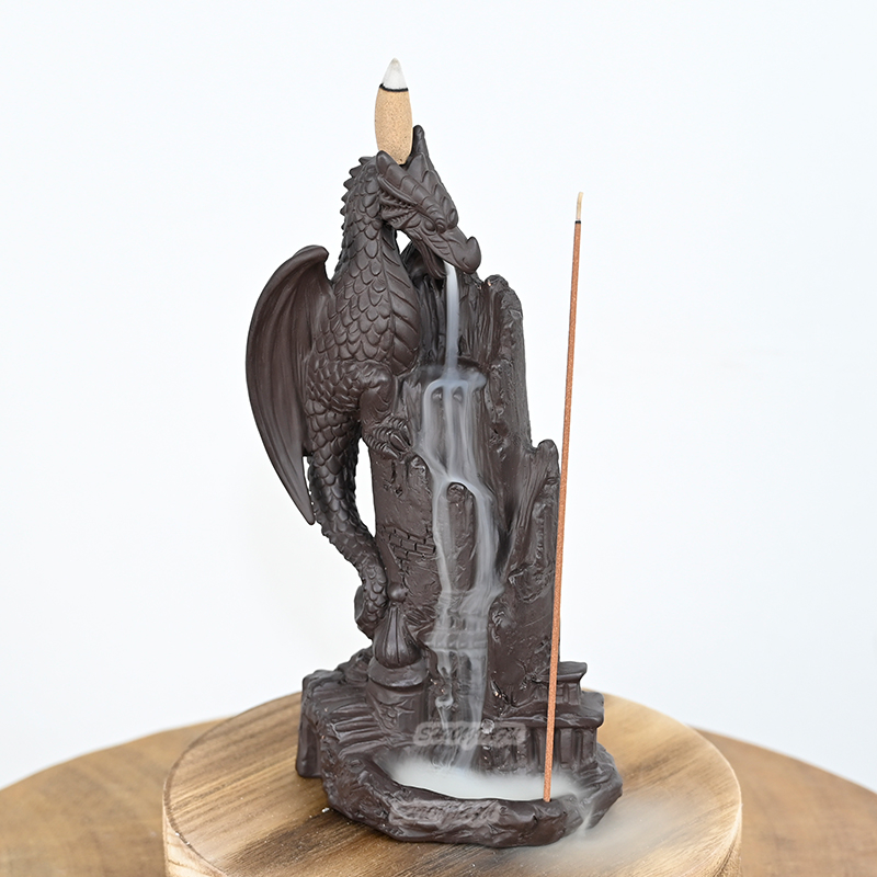 Waterfall Backflow Encense Cône Nouveau Style Dragon Backflow Incens Burner