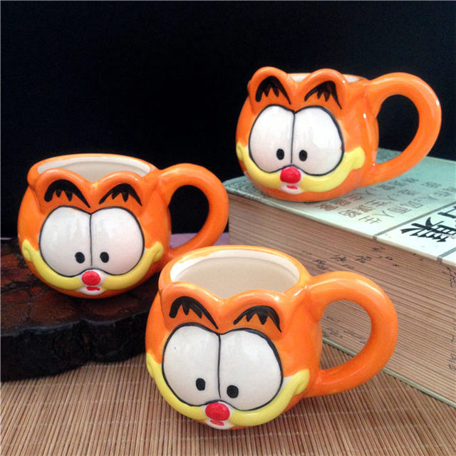 Coupe en céramique blanche petit logo de chat Dessert Bols de crème glacée en céramique Coupe de crème glacée en céramique