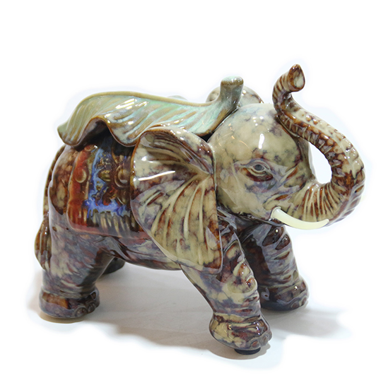 Décoration de Table Ménage Éléphant en Céramique Vintage