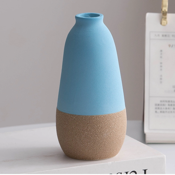 Vase en céramique minimaliste moderne Vase en céramique - Vase de fleurs de style scandinave pour le salon