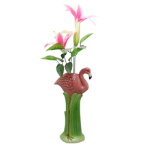 Vase flamant rose en céramique
