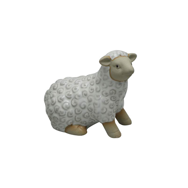 Ornements d'animaux de statue de mouton de ferme en céramique