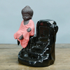 Cône d'encens cascade en céramique rouge Little Buddha backflow brûleur d'encens