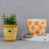 Accueil Balcon Décoration De Table Jardinière Pot Expression Faciale En Céramique Plante Pot De Fleurs