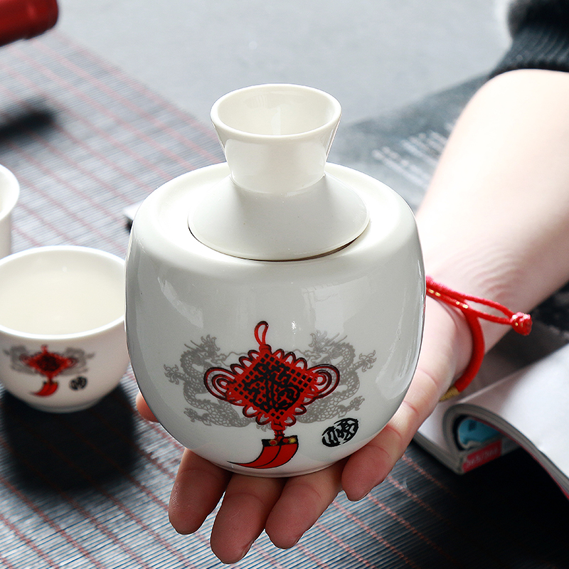 Ensembles de vin de saké en céramique avec pot de vin chaud