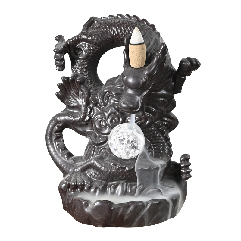 Dragon en céramique Waterfall Fack Flow Burner Production Production