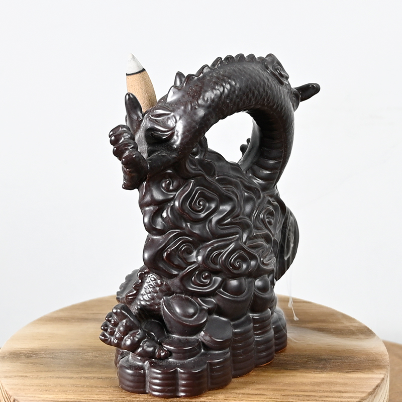 Dragon en céramique Waterfall Fack Flow Burner Production Production